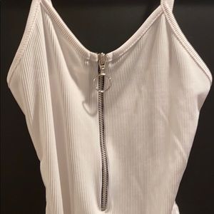Zipper front bodysuit
